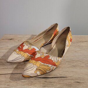 Naturalizer Colorful Print Point Toe Flats SZ 7